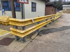 Bolted Fabricated Steel Barrier Rail, approx. 26m longPlease read the following important notes:-