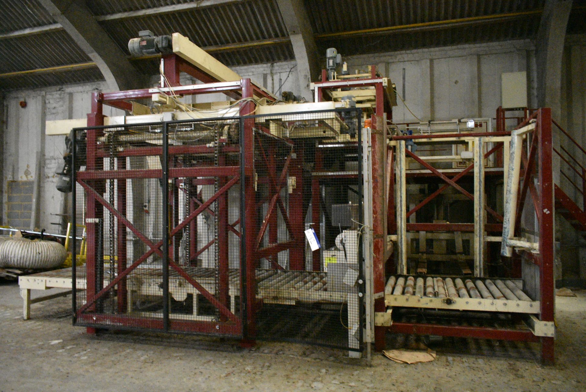 BTH PCD-1500 HIGH LEVEL SACK PALLETISER, with sack placer, pallet dispenser, roller conveyors, - Image 9 of 11