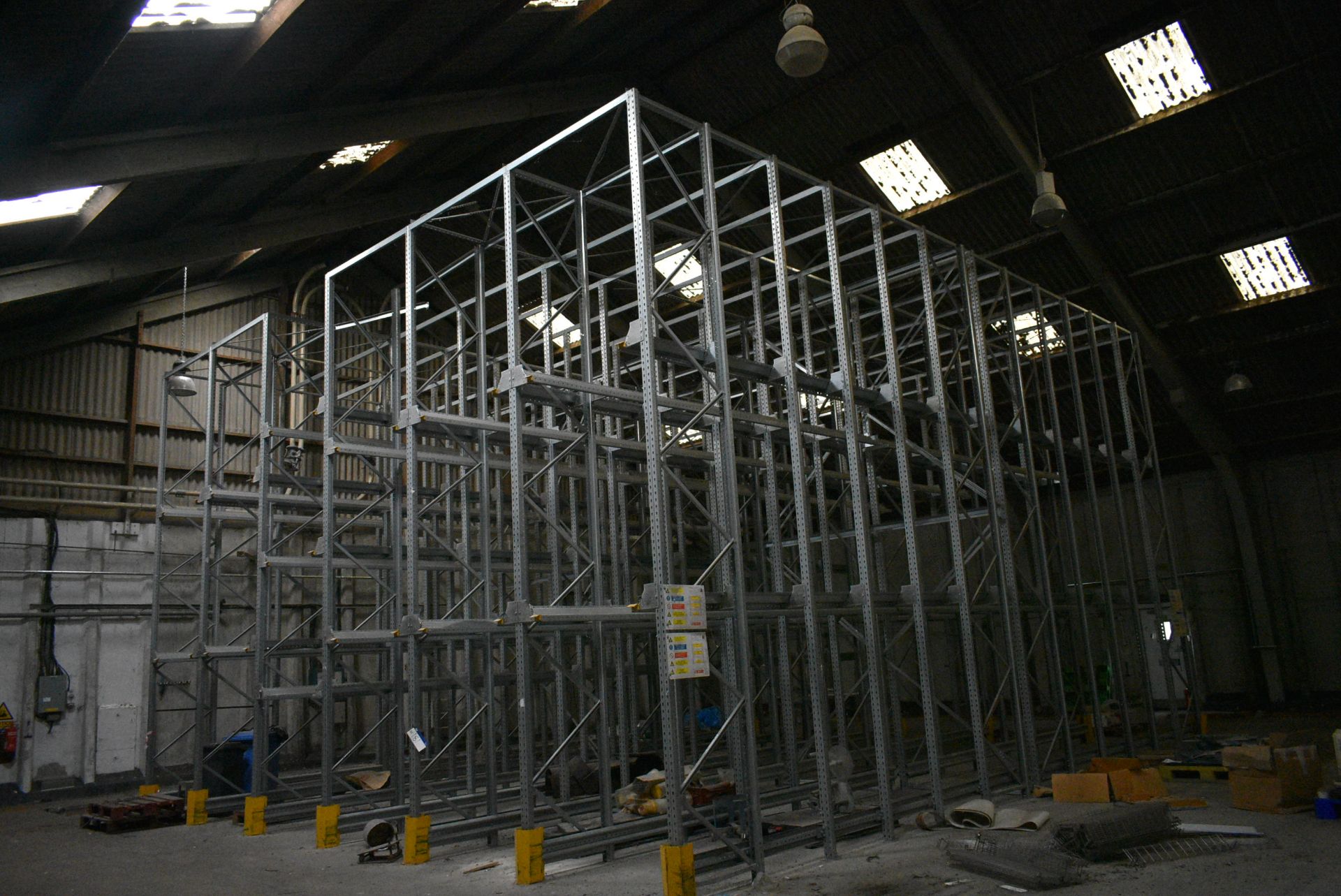 Dexion P90 M SIX BAY THREE TIER DRIVE-IN PALLET RACK, approx. 10m x 10.8m x 6m high overall, for - Image 4 of 6