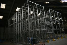 Dexion P90 M SIX BAY THREE TIER DRIVE-IN PALLET RACK, approx. 10m x 10.8m x 6m high overall, for