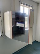 Wall Mounted Comms Cabinet, with contents including mainly switches (no key)Please read the