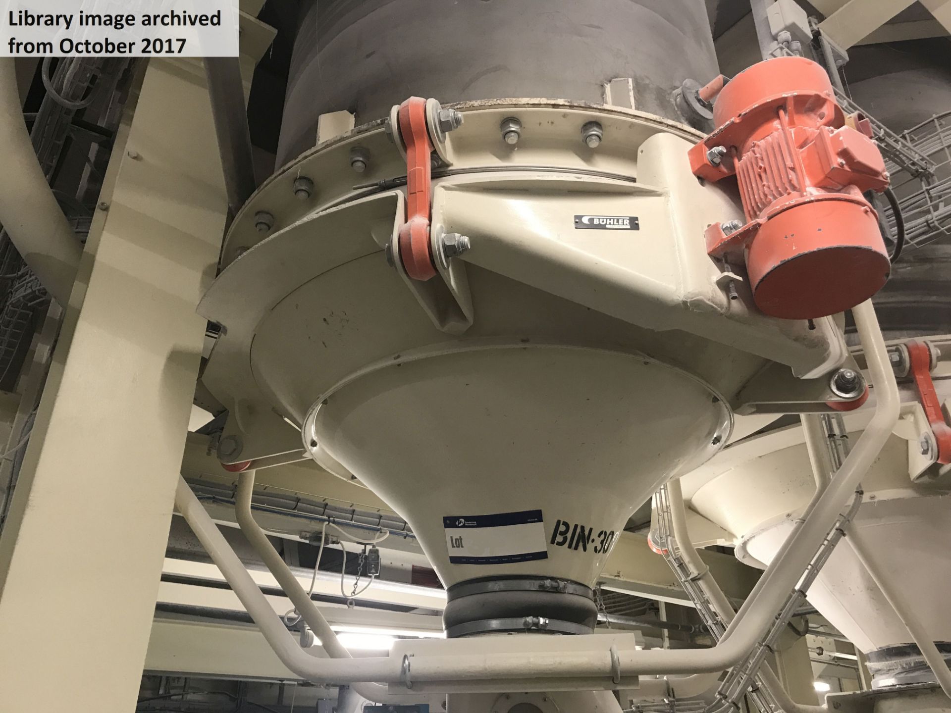 Buhler 1.2m dia. Vibratory Bin Activator, serial no. 10248614Please read the following important - Image 4 of 4