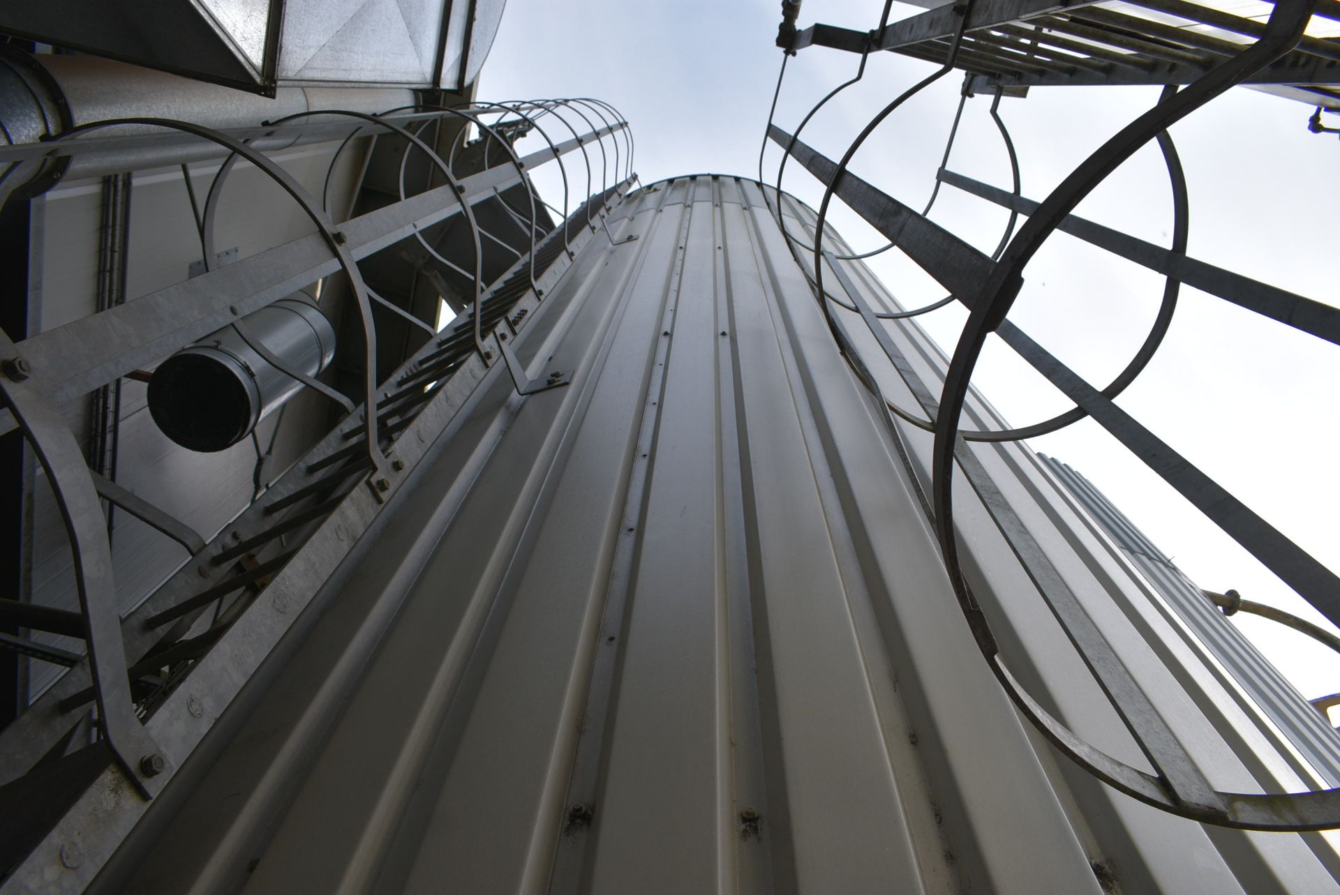 Approx. 25 tonne (flour capacity) SKIRTED FLOUR STORAGE SILO, approx. 3m dia. x approx. 8m deep - Image 4 of 5