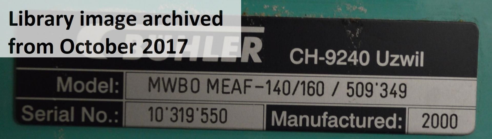 Buhler MWBO MEAF-140/160/509/349 DIFFERENTIAL WEIGHER, serial no. 10319550, with Danfoss VLT - Image 4 of 5