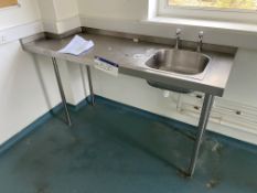 Stainless Steel Sink Unit, approx. 1.75m x 600mmPlease read the following important notes:-Removal