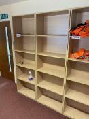 Two Light Oak Veneered Shelving UnitsPlease read the following important notes:-Removal of Lots: A