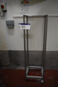 Stainless Steel Mobile Lid Trolley, approx. 420mm x 430mm x 1.5m high overallPlease read the