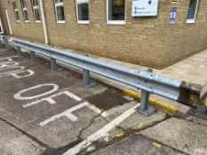 Bolted Fabricated Steel Barrier Rail, approx. 7.3m longPlease read the following important notes:-