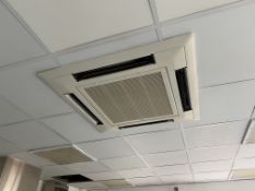 Three Daikin Ceiling Mounted Air Conditioning Units, with wall mounted remote controlsPlease read