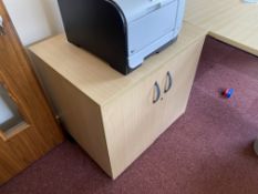Two Light Oak Veneered Double Door CabinetsPlease read the following important notes:-Removal of