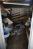 Contents of Shed, including two racks, flexible piping, springs, paints and gasketsPlease read the
