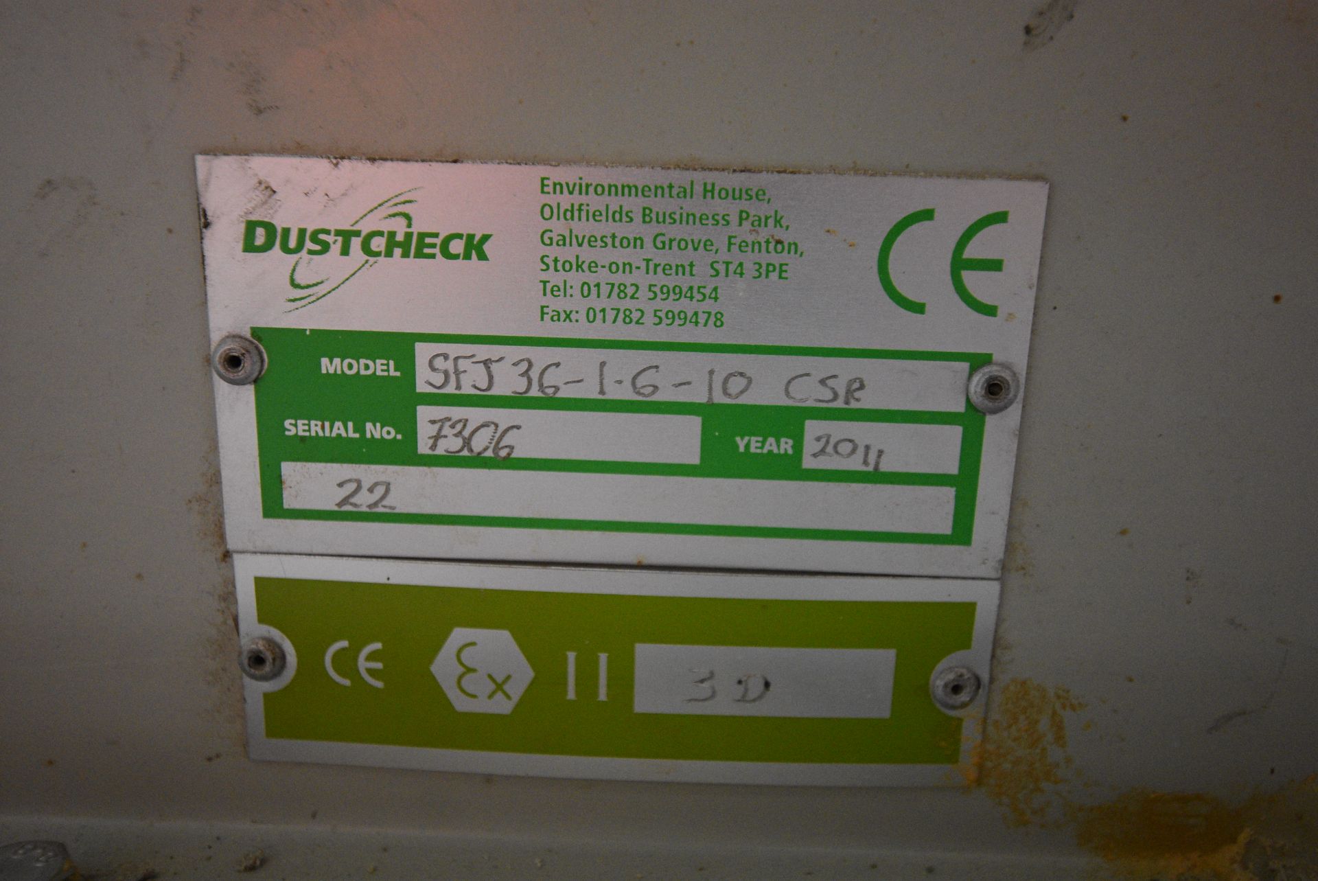 Dustcheck SFJ36-1.6-10 CSR DUST FILTER UNIT, seria - Image 6 of 6