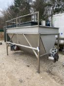 STAINLESS STEEL HOPPER, approx. 3.1m x 1.7m x appr