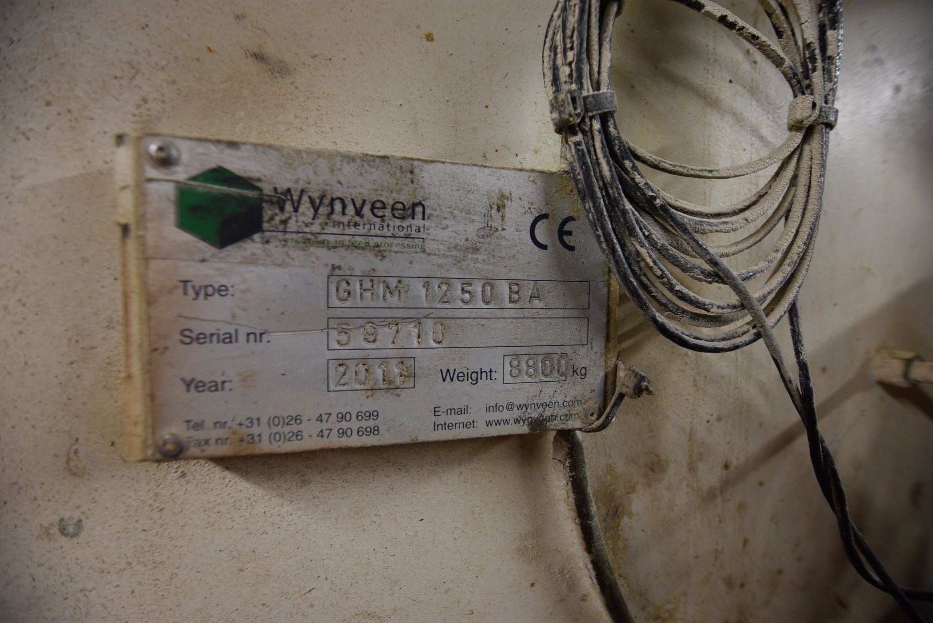 Wynveen GHM 1250 BA GRINDER HAMMER MILL, serial no - Image 9 of 12