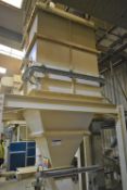 Grinder Pre-Feed Hopper, approx. 1.5m x 1.5m x 3.3