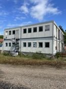 Ten Connected Portable Office Buildings (two storey building), with open plan offices upstairs,