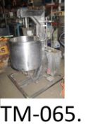 40L Stainless Steel Cone, bottom tank heated by heating element the unit is mobile and has a 3in