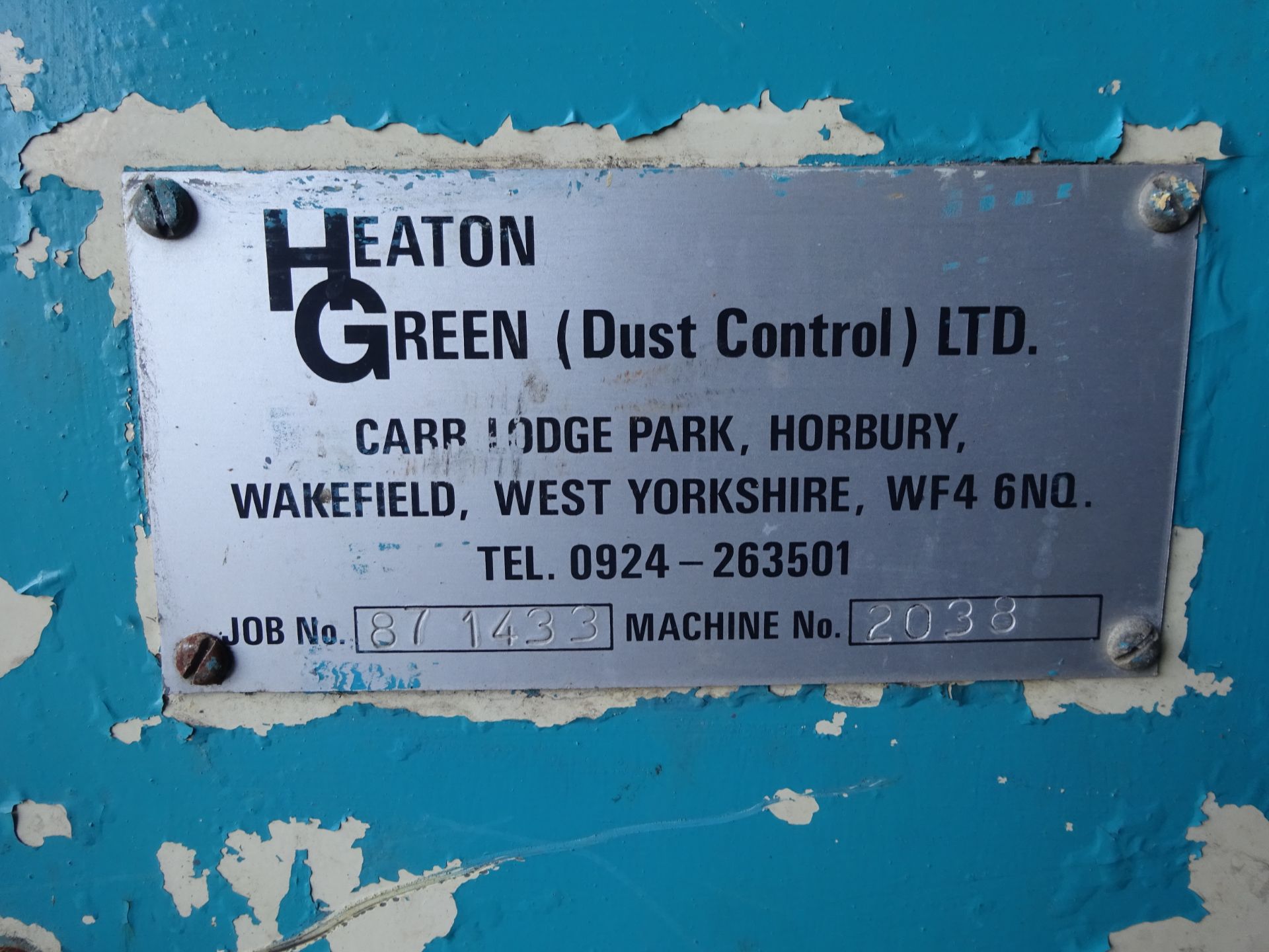 Heaton Green Sack Tip Dust Collection Unit, serial no. 2038, plant no. 62, free loading onto - Image 4 of 5