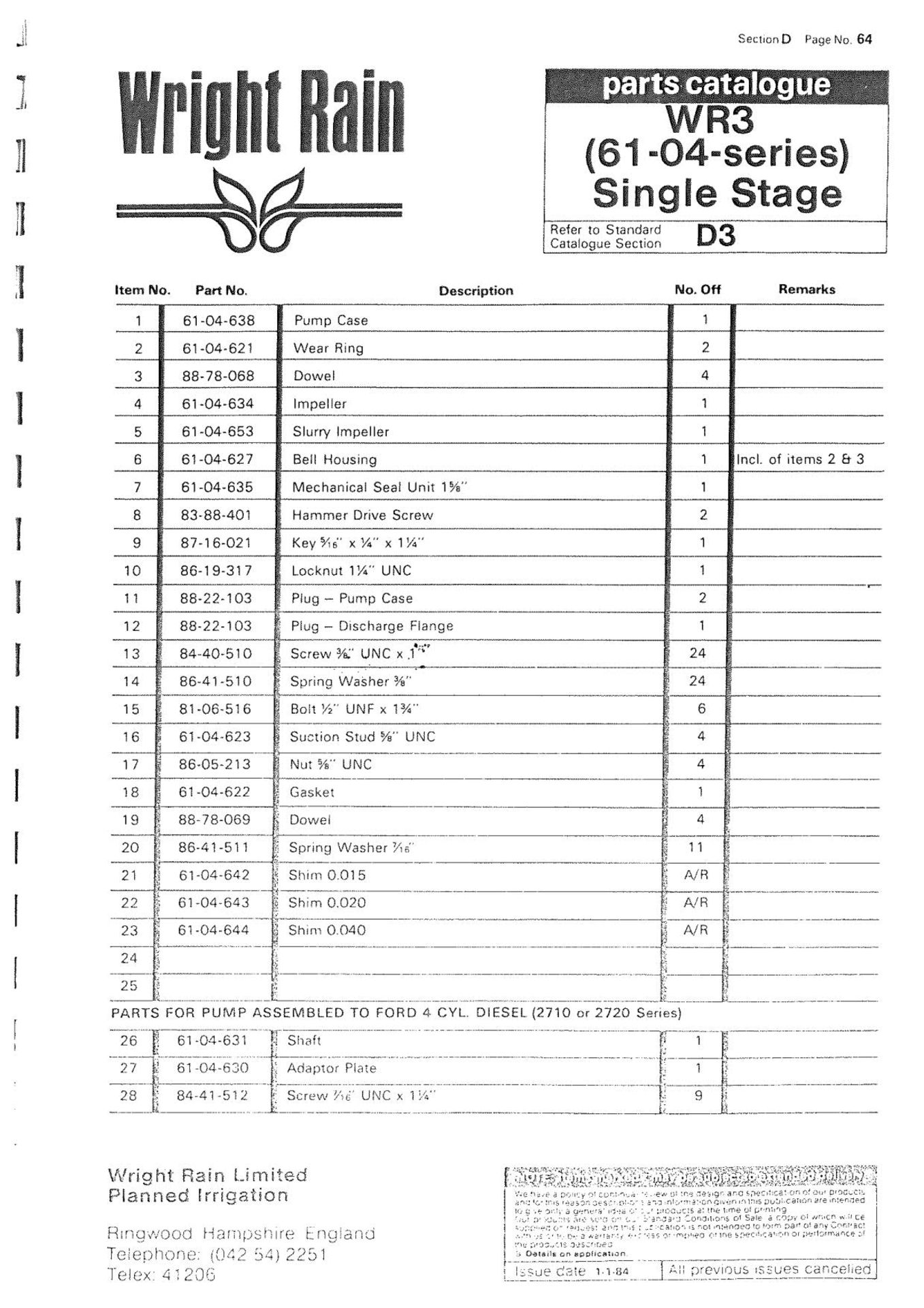 Ford 2722 WRF43 Water Cooled Four Cylinder Diesel Engine (formerly used for irrigation pump), - Image 16 of 17