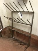 28 Section Wall Mounted Boot Rack, approx. 0.95m x 0.5m x 1.5m high, item located in Bury St