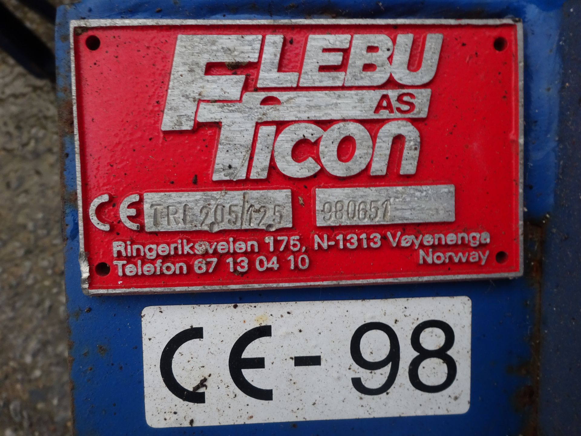 Flebu Ticon TRL 205/125 Fan, with butterfly valve, 0.75kW motor, serial no. 980651, plant no. 54, - Image 2 of 4