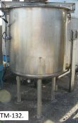 800L Stainless Steel Single Skin Mixing Tank (Ex. Brewery), with stainless steel bridge (no