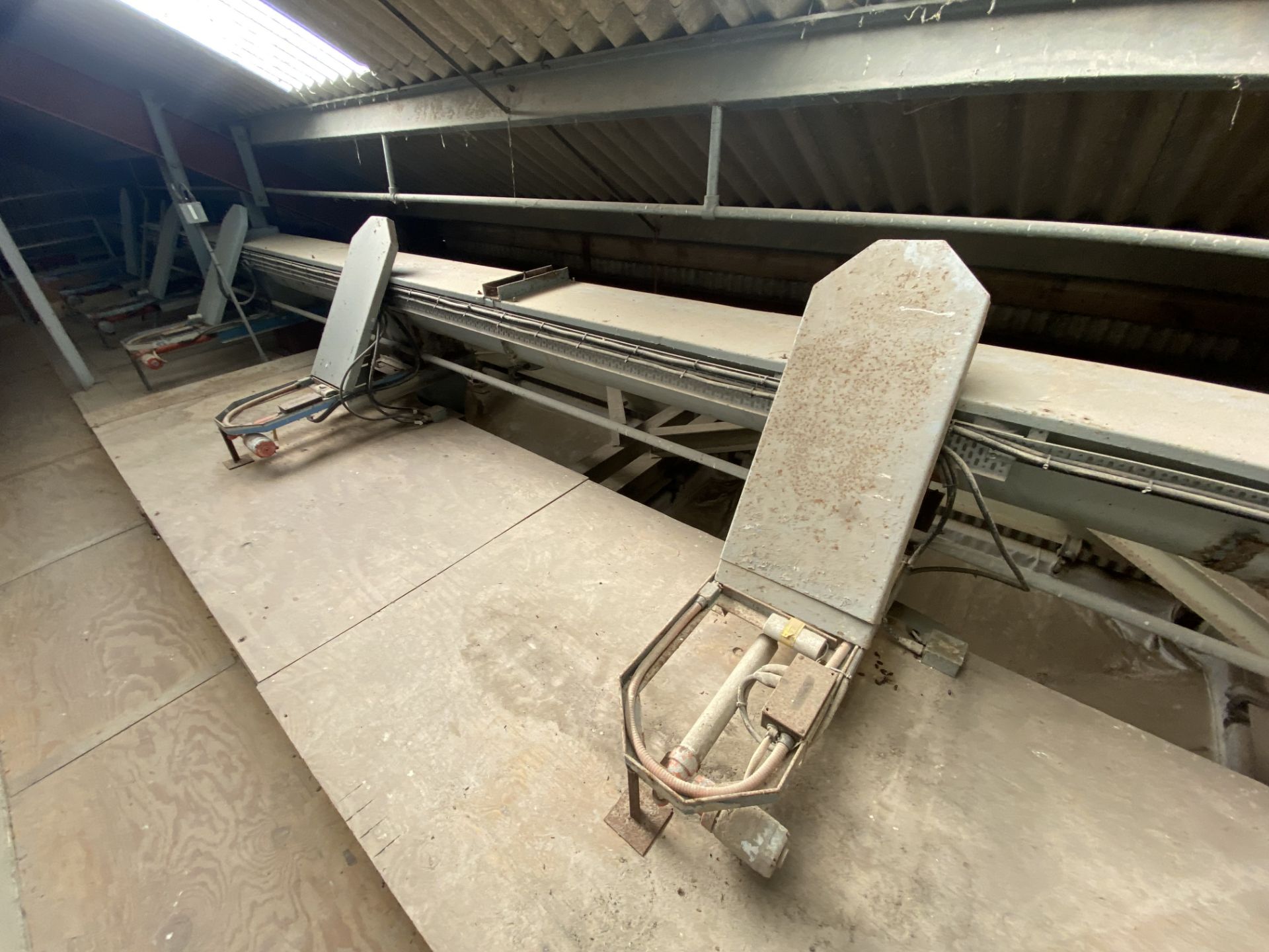 Bloomfields 250mm dia. Screw Conveyer, with eight discharge outlets, seven electric slides, year - Image 3 of 8