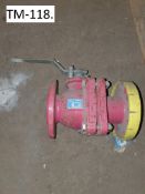 Two Atomac DN50 16 Bar Rated Pfa/L Lined Valves (unused), free loading onto purchasers transport -