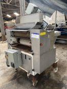 Rotary Biscuit Moulder, 840mm wide on roll, as fitted with infeed conveyor and die as fitted. Lot