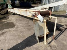 Haven Inclined Trough Belt Conveyor (no belt), 500mm wide on rollers x 4.8m, with geared electric