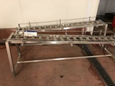 Two Roller Conveyors, rollers approx. 100mm wide, 2m x 0.5m x 0.7m high, item located in Bury St