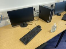 Four HP Personal Computers, each with flat screen