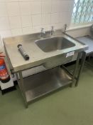 Stainless Steel Sink, approx. 1m x 600mm (Nursery)