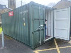 Steel Cargo Container, approx. 6m long, 2.6m high