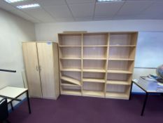 Double Door Cabinet & Three Bookshelves (Room 226)