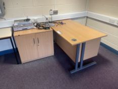 Cantilever Framed Desk, with double door cabinet (