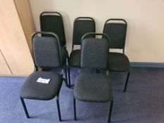 Six Fabric Upholstered Stand Chairs (Room 127)