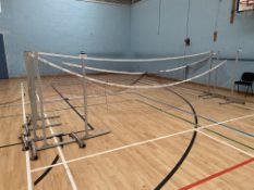 Four Pairs of Mobile Net Frames & Nets (Sports Hal