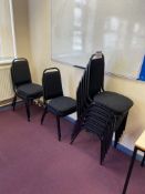 12 Steel Framed Stand Chairs & Two Fabric Upholste