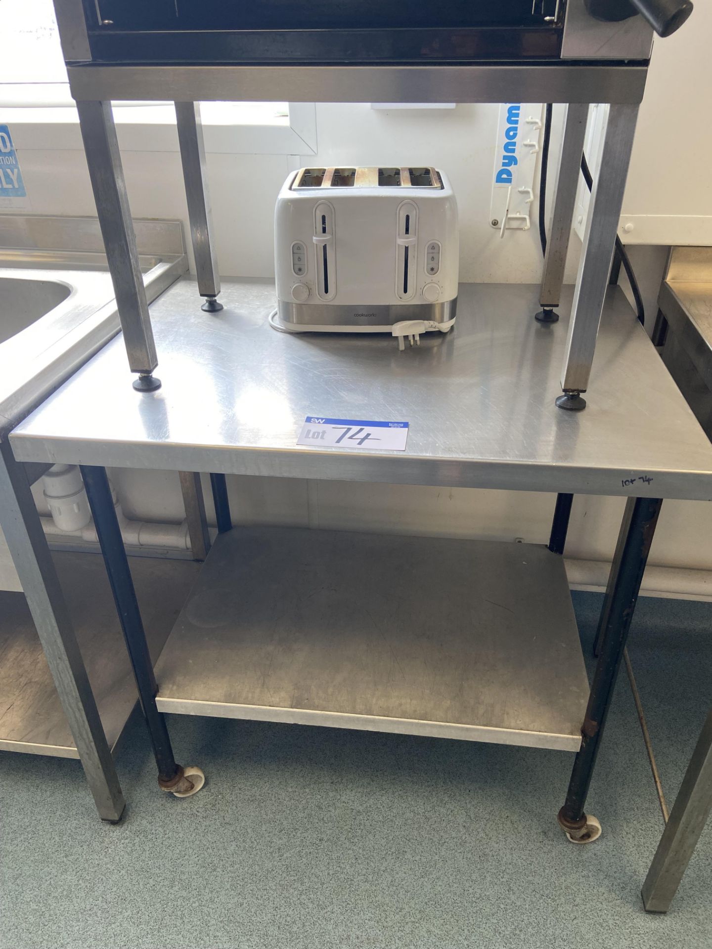 Stainless Steel Top Trolley, approx. 840mm wide fi - Image 2 of 2