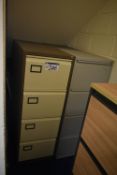 Four x Four Drawer Steel Filing Cabinets (Room 134