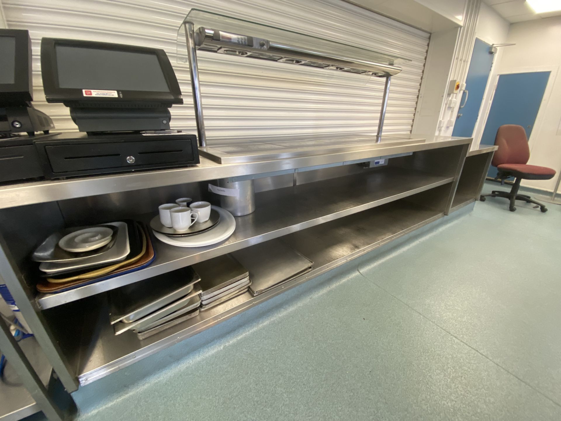 Stainless Steel Top Service Counter, approx. 3.8m - Image 2 of 4