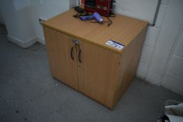 Double Door Cupboard, with single pedestal desk an