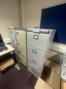 Three x Four Drawer Steel Filing Cabinets (Room 60