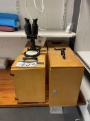 Approx. Six Microscopes, with wood cases (Room 816