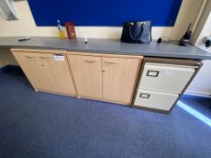 Two Double Door Cabinets & Two Drawer Filing Cabin