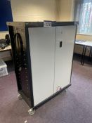 Steel Double Door Laptop Enclosed Security Trolley