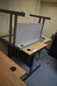 Three Assorted Cantilever Framed Desks/ Tables (Ro