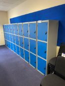 Ten Probe Three Door Personnel Lockers, each appro