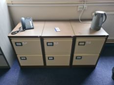 Three x Two Drawer Steel Filing Cabinets (Room 127